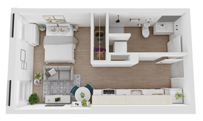 Vanguard Studio B 364 sq ft